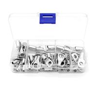 Yuhtech 60PCS Terminales de Cobre Estañado para Pernos Terminales de Cable de Conexión Terminales de Cable de la Batería Terminales SC Batería de la boca