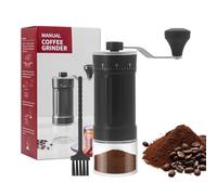 Yuhtech Molinillo de café, molinillo de café manual, molinillo de granos de café, ajustes ajustables de 40 grados con cepillo para el hogar, viajes, camping