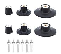 Yuhtech Soporte de almohadilla de disco de 6Pcs 1" (25 mm) 2" (50 mm) 3" (75 mm) con adaptador de cambio rápido de vástago de 1/4 de pulgada Soporte de almohadilla giratoria Lock