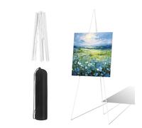 Yuhtech Soporte de caballete, soporte de caballete para exhibición, soporte portátil plegable para fotos, 160 cm, caballete plegable para letrero de boda, lienzo de pintura, carteles (Blanco)