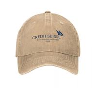 YUHUPMXAV Gorra de béisbol Logo de Credit Suisse Vaqueros Desgastados Vintage Gestión de riesgos Snapback Hombres Mujeres Outdoor All Season Travel Hat