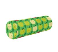 Yuiboo Almohada cilíndrica para el cuello, almohada ortopédica redonda con cara de fruta, espuma viscoelástica con soporte para rodillas para mesa de masaje