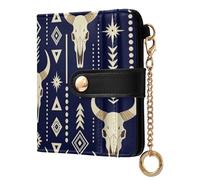Yuiboo Colorful Sea Creature Ocean - Cartera plegable para mujer, cierre magnético compacto único como regalo, Boho Bull Tribal, one size, Art Deco