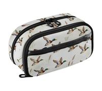 Yuiboo Duck and Reeds - Bolsa para bolígrafos con múltiples compartimentos, resistente al agua, para adolescentes y niños