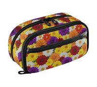 Yuiboo Estuche para lápices con múltiples ranuras y estampado floral brillante mixto para adolescentes, niñas y niños