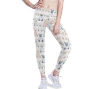 Yuiboo Fast Food Delight Dark - Leggings de yoga para mujer, con bolsillos, pantalones de ejercicio, leggings de compresión de cintura alta, Varios colores, X-Small