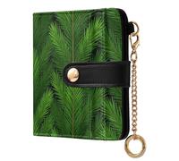 Yuiboo Goat Head Sketch - Cartera plegable de piel sintética con cierre magnético para viajes diarios, Bosques navideños de pino, one size, Art Deco