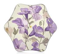 Yuiboo Japan Paulownia Beauty - Paraguas de seguridad con diseño de flores de verano, color morado, para niños pequeños, lluvia, sol y viento, con tira reflectante, mango de gancho de fácil agarre