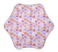 Yuiboo Sombrillas infantiles con diseño de corazón color morado claro, resistentes a los rayos UV, con tira reflectante, cierre a prueba de pellizcos y asa de gancho de fácil agarre para niños y niñas