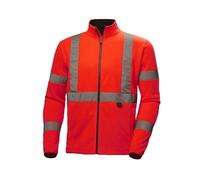 YUIHATF Camisa reflectante de alta visibilidad con bolsillo y cremallera, suéter trabajo polar for hombre, chaqueta seguridad(Oranje,Small)