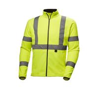 YUIHATF Camisa reflectante de alta visibilidad con bolsillo y cremallera, suéter trabajo polar for hombre, chaqueta seguridad(Geel,Large)