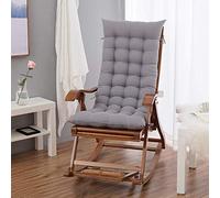 Yuing Cojín de madera para tumbonas de jardín clásico y grueso, para interior y exterior, antideslizante, para tumbona, cojín relajante, 40 x 110 x 8 cm, color gris