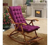 Yuing Cojines para silla mecedora antideslizantes con lazos de respaldo, cojines gruesos para tumbonas de jardín, portátil, acolchado, funda de asiento para viajes, vacaciones