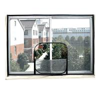 Yuing Red de seguridad para gatos de tamaños personalizados para ventana, doble cremallera autoadhesiva, protección de ventana para pájaros gatos, insectos antimosquitos, mosquiteros, mosquiteros,