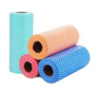 YUIP 4 Rollos, 200 Hojas,Paño de Limpieza Reutilizable,Plato bayeta,Tela no Tejida,Tela Antiadherente, Papel de Cocina Reutilizable,Paño de Limpieza para la Limpieza del Hogar