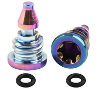 Yuiturt 2 tornillos de purga de bicicleta para palanca de freno | Para Magura MT2 MT4 MT5 MT7 MT8, freno de disco de aleación de titanio, tornillo de ventilación con junta tórica