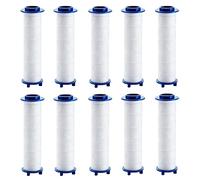 Yuiturt - Filtro antical para alcachofa de ducha, 10 cartuchos de filtración, reemplazables, 9,5 x 2 cm, sistema de filtración, ducha universal para eliminar piedra caliza, cloro e impurezas