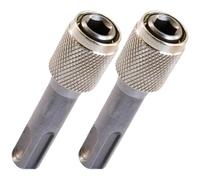 Yuiturt Juego de 2 adaptadores de portabrocas SDS, enchufe hexagonal de 6,35 mm, convertidor telescópico de taladro, adaptador de portabrocas hexagonal de 1/4 pulgadas, adaptador de enchufe SDS para