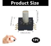 Yuiturt RM3HAF-10 - Interruptor de codificador giratorio de 10 posiciones con mango 3:3 - Interruptor de levas para reemplazo Lunii Mi fábrica de historias