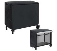 YUJHON Cubierta de mesa de preparación al aire libre para gabinete de almacenamiento portátil pequeño Keter Unity, cubierta impermeable para mesa de patio, jardín, barbacoa, carrito 420D (105 x 64 x