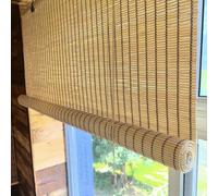 YUJIANHUAA Persiana Enrollable de Bambú,Estores enrollables de Bambú Natural,95% Blackout Persianas De Madera,Decoración para Ventanas o Puertas,Personalizable,Ancho x Alto (75cm x 160cm)