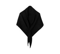 YUJIEBB - Bufanda triangular de lana para mujer, multifuncional, de punto, para otoño, invierno, cálida, a la moda, chal de ocio, Negro, talla única