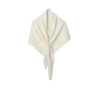 YUJIEBB - Bufanda triangular de lana para mujer, multifuncional, de punto, para otoño, invierno, cálida, a la moda, chal de ocio, blanco, talla única