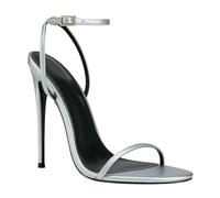 YUJIEBB - Sandalias de charol puntiagudas de una línea con cordones, sexy, de tacón alto, para banquete, talla grande, para mujer, Gray, 41 EU