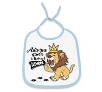 Yujuuu! Babero divertido bebé. Regalo Original. Adivina quién tiene hambre. León.