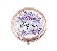 Yujuuu espejo de bolso personalizado con nombre o texto. Regalo Original. (ponle tu nombre modelo 1)