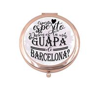 Yujuuu espejo de bolso personalizado con nombre o texto. Regalo Original. (¿quien es la mas guapa.? pon tu ciudad)