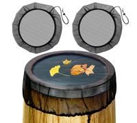 YUJUVI 2 Piezas Red para Depósito de Agua de Lluvia 80 cm Cubierta de Red de Barril de Lluvia Antiinsecto Malla para Barriles de Iluvia con Cuerda de Tracción Malla Protectora (80CM)