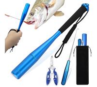YUJUVI Juego de 3 Pinzas de Pesca para Matar Peces, 3 Juegos de Accesorios de Pesca, Juego de aturdidores de Pesca, Pinzas de alicate de Pesca, alicates de Anillo de detonación (Azul)