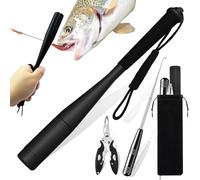 YUJUVI Juego de 3 Pinzas de Pesca para Matar Peces, 3 Juegos de Accesorios de Pesca, Juego de aturdidores de Pesca, Pinzas de alicate de Pesca, alicates de Anillo de detonación (Negro)