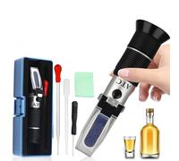 YUJUVI Refractómetro Alcohol Potencial 0-80% Refractómetro por ciento de Volumen, con ATC para Bebidas espirituosas, Pruebas de Vino y etanol