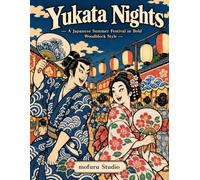 Yukata Nights: A Japanese Summer Festival in Bold Woodblock Style