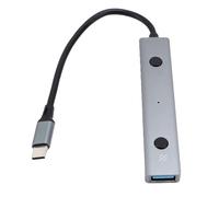 YUKERMARB AI Voice Hub, Voz a Texto para PC Traducción Multilingüe Tipo C a USB2.0 en Tiempo Real con 3 Puertos USB para Laptops Escritorios Tablets