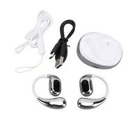 YUKERMARB Auriculares Bluetooth con Traducción AI, 80 Idiomas 14 Voces, Interpretación Simultánea, 4 Modos, Auriculares de Baja Latencia y Alta Precisión, para Viajes de Negocios (Plata Blanca)