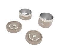 YUKERMARB Conjunto de Contenedor de Almuerzo Aislado, Caja Térmica Redonda a Prueba de Fugas de Acero Inoxidable 304 con Tapa y Bolsa (2 cajas)