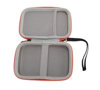 YUKERMARB Estuche de Viaje para Consola de Juegos Portátil, Bolsa de Almacenamiento EVA a Prueba de Golpes, Bolsillo de Malla, Cordón Extraíble, para Consolas Retro (Negro Naranja)