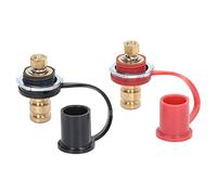 YUKERMARB Kit de Poste de Cargador de BateríA, Kit de Reubicación de Terminales de Puente de BateríA Remota con Perno Prisionero de 20 Mm de 250 A, Negro Rojo