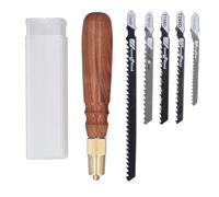 YUKERMARB Kit de Sierra de Mano Model Craft, Mini Sierra de Mano Desmontable, con 5 Hojas de Acero con Alto Contenido de Carbono, Cómodo de Madera, para Proyectos