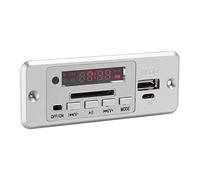 YUKERMARB Módulo Decodificador de MP3 Placa Decodificadora MP3 Placa de Decodificación de Reproductor de Música con Radio FM USB Pantalla de Visualización Línea FM Reloj 3W 2 Altavoces (Silver)