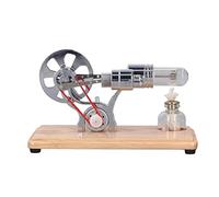 YUKERMARB Motor de Motor Stirling Bajo Ruido Baja Contaminación Operación Suave Juguete Educativo de Ciencias Físicas con Almohadillas Antideslizantes para Aprendizaje de Física