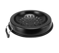 YUKERMARB Sartén Tailandesa de Aluminio para Parrilla de Barbacoa 2 en 1, Sartén Combinada para Parrilla y Olla Caliente, de Cocina Versátil, para Estufa de Carbón (35 cm/13,78 pulgadas Negro)