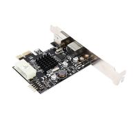 YUKERMARB Tarjeta Adaptadora PCIe a Chip MCS9990CV | Interfaz de teclado y mouse de 2 puertos, clavija USB 2.0 incorporada, soporte de intercambio en caliente, expansión de PC