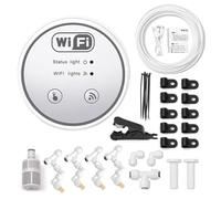 YUKERMARB Temporizador de Riego de Jardinería WiFi, de Riego Automático de Metal con Control de Aplicación, Horarios Personalizados, Pulverización de Niebla Fina, Funcionamiento Silencioso para