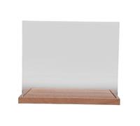 YUKERMARB Vitrina Acrílica para Cascos, Vitrina Premium a Prueba de Polvo con Base de Madera, Apta para Cascos de Fútbol Coleccionables y Decoración de Oficina en el Hogar