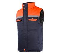 Yukirtiq Hombre Chaleco de Trabajo de Alta Visibilidad Invierno Ropa de Trabajo Chaleco Acolchado Multibolsillos Chaqueta Sin Mangas de Trabajo Chalecos Exteriores para Hombre
