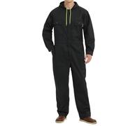 Yukirtiq Hombre Mono de Trabajo Mecánico Peto de Trabajo Industria Mono Trabajo Manga Larga Garaje Ropa de Trabajo con Capucha Mujer Traje de Trabajo, Negro, S